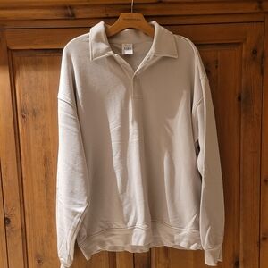 TNA Airy Light Grey Polo Top